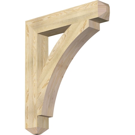Ekena Millwork Thorton Craftsman Rough Sawn Bracket, Douglas Fir, 6"W x 36"D x 42"H BKT06X36X42THR04RDF
